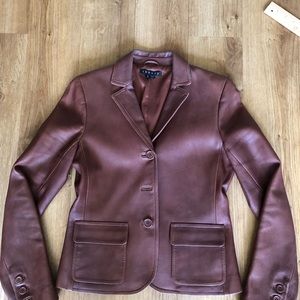 Theory Leather Blazer sz. 8